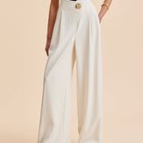 Stijlvolle Hoge Taille Wijde Pantalons Voor Modebewuste Vrouwen – Elegant Ontwerp, Zachte Stof & Veelzijdig Voor Zowel Casual Als Formele Gelegenheden.