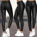 Isabelle™ Dames Leatherlook Skinny Broek