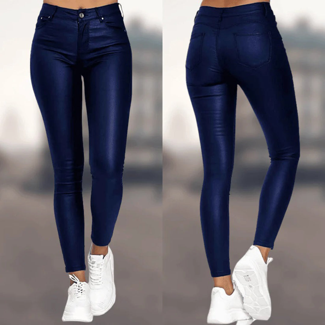 Isabelle™ Dames Leatherlook Skinny Broek