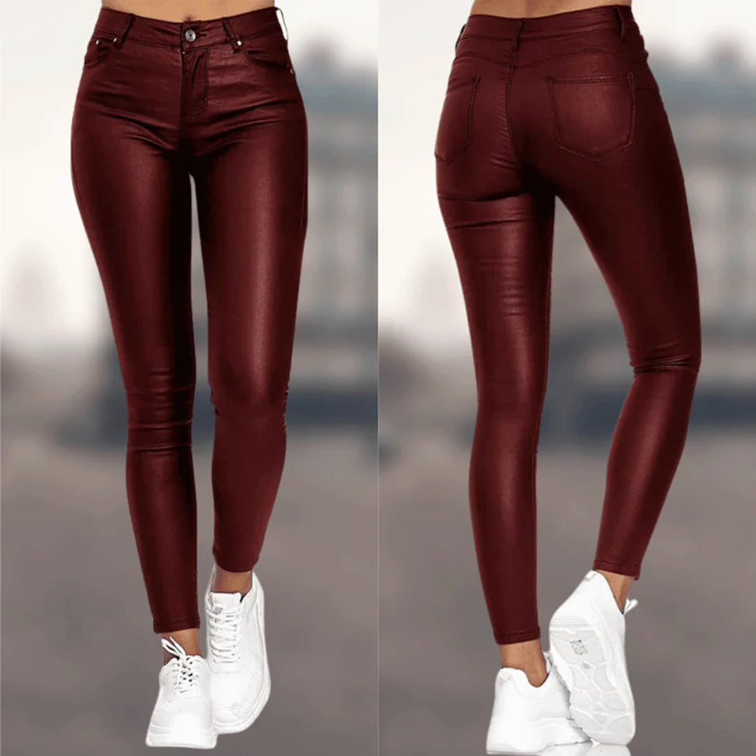 Isabelle™ Dames Leatherlook Skinny Broek