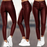 Isabelle™ Dames Leatherlook Skinny Broek