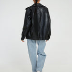 Sophia | Oversized PU-Leren Jas Dames – Modieuze Look, Hoogwaardig Kunstleer