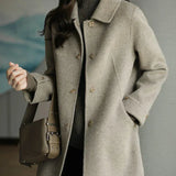 Alix™ Dames Elegante Wolmix Jas
