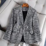 Scarlett™ Dames Getailleerde Tweed Blazer