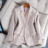 Scarlett™ Dames Getailleerde Tweed Blazer