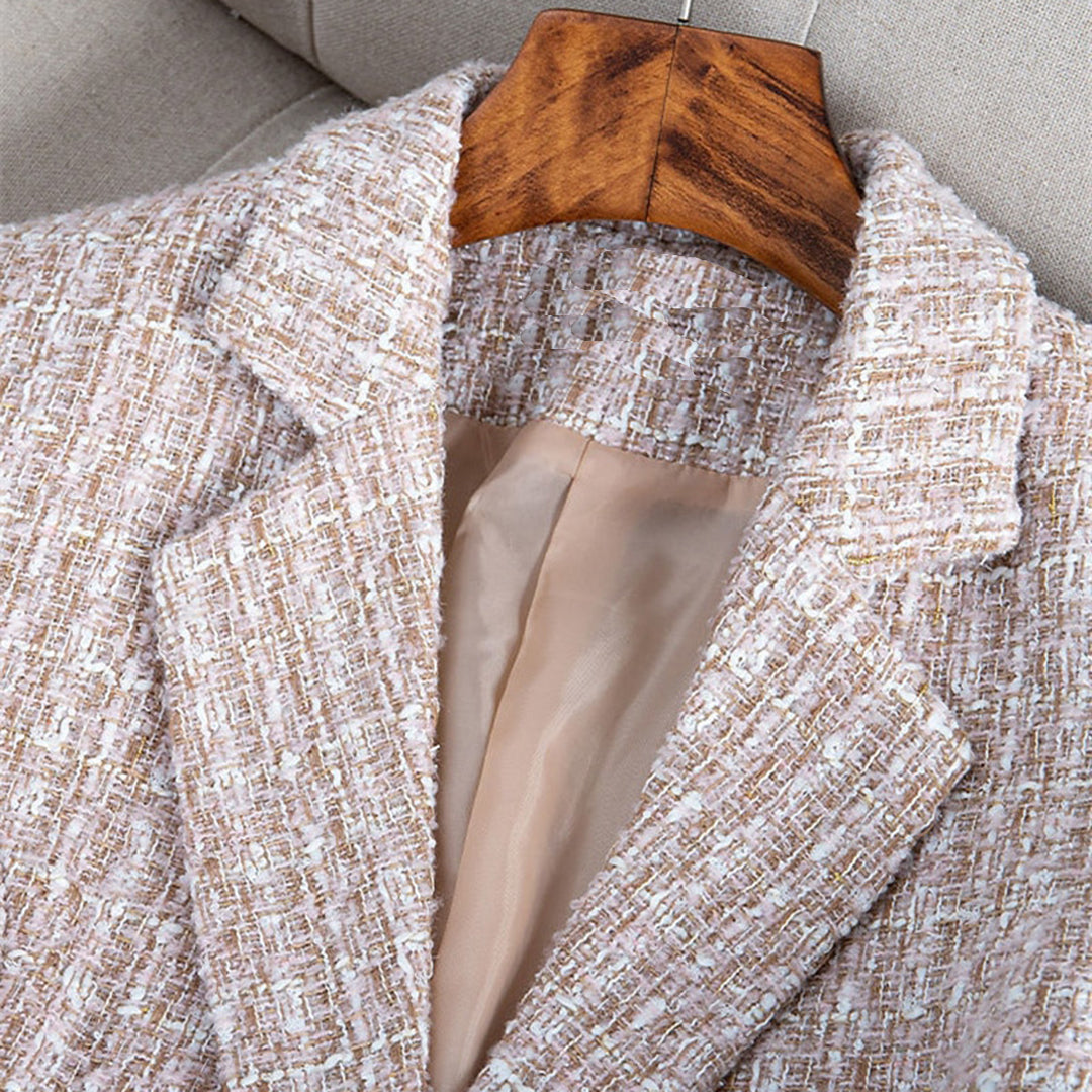 Scarlett™ Dames Getailleerde Tweed Blazer