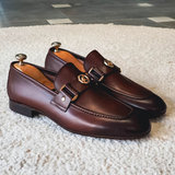 Elmar™ Luxe Heren Loafers met Gouden Accent
