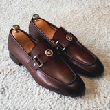 Elmar™ Luxe Heren Loafers met Gouden Accent