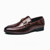 Elmar™ Luxe Heren Loafers met Gouden Accent