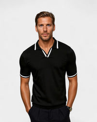 Heren Polo Contrast Kraag Korte Mouw Stijlvol
