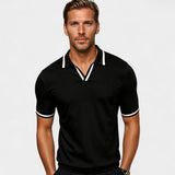 Sportieve Polo met Contrast Kraag en Slim Fit