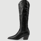 Betty | Moderne cowboylaarzen van zwart leer