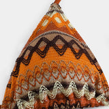 Lainie | Triangle-bikini-set met etnisch patroon en verstelbare bindbanden