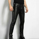 Casimir™ Heren Slim Fit Broek van Imitatieleer