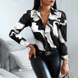 Larissa-Sophie™ Dames Satijnen Blouse