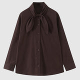 Elegante Blouse met Strikdetail en Tijdloze Pasvorm
