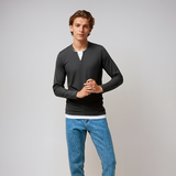 Coen™  Casual Heren Longsleeve met V-Hals