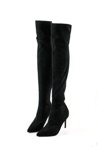 Elegante Overknee-Boots van Suède – Stijlvol & Vrouwelijk