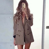 Chloe™ Dames Geruite Blazer