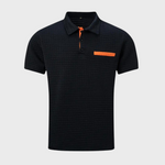 Liam | Wafelstructuur Poloshirt met opvallende contrastkleur