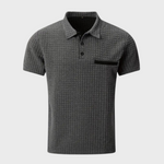Liam | Wafelstructuur Poloshirt met opvallende contrastkleur
