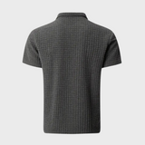 Liam | Wafelstructuur Poloshirt met opvallende contrastkleur