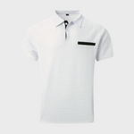 Liam | Wafelstructuur Poloshirt met opvallende contrastkleur