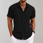 Oliver | Lichte korte mouwen linnen shirt