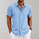 Oliver | Lichte korte mouwen linnen shirt