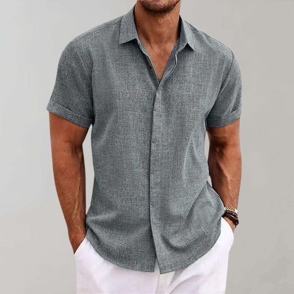 Elijah | Relaxed Fit Korte Mouwen Stijlvol Zomerhemd