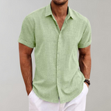Oliver | Lichte korte mouwen linnen shirt