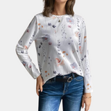 Isabelle™ Dames Longsleeve met Bloemenprint