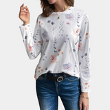 Isabelle™ Dames Longsleeve met Bloemenprint