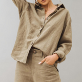 Annabelle™ Dames Linnen Look Blouse