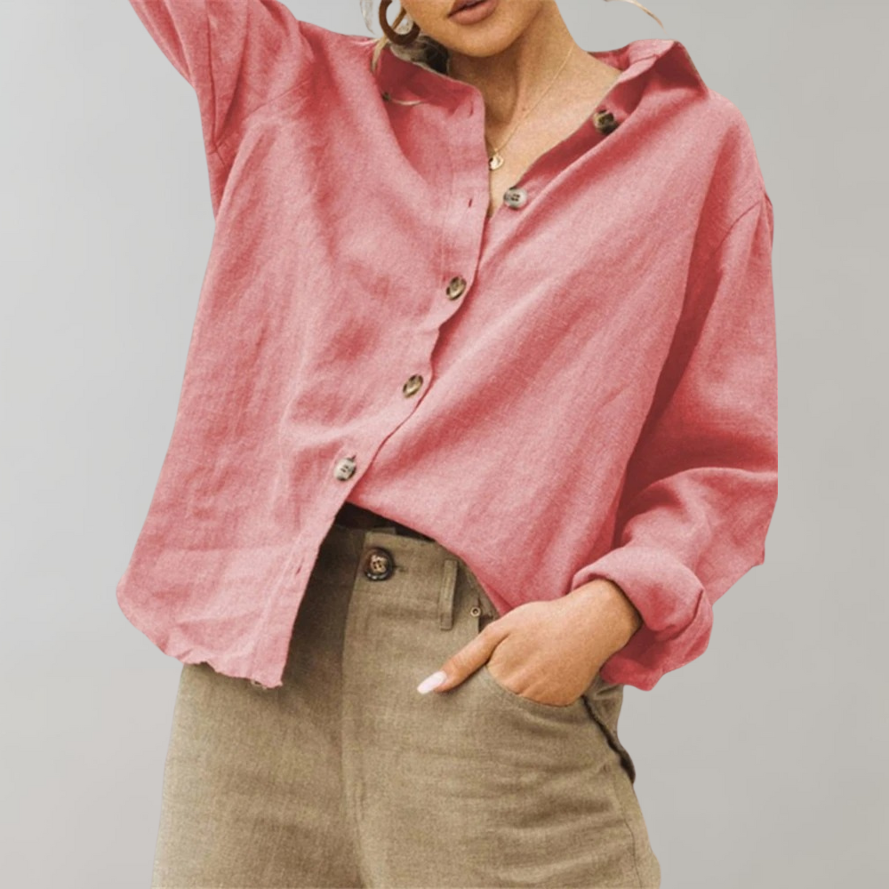 Annabelle™ Dames Linnen Look Blouse