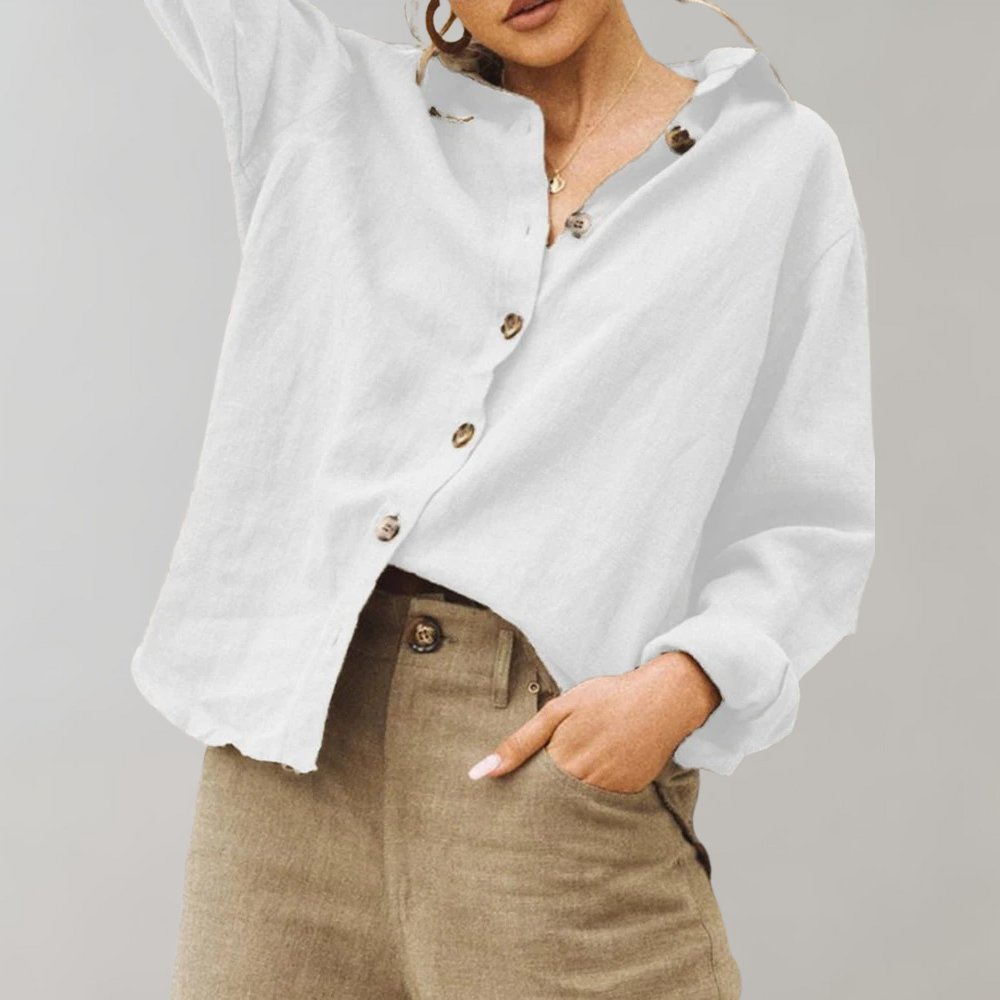 Annabelle™ Dames Linnen Look Blouse