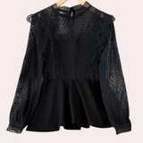 Sophie™ Elegante Zwarte Damesblouse