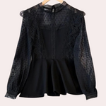 Sophie™ Elegante Zwarte Damesblouse