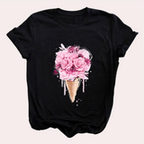 Mirielle - Zomerse T-shirt voor dames met decoratieve print