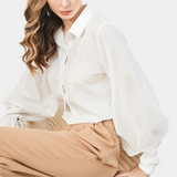Clarissa™ Stijlvolle Damesblouse met Pofmouwen