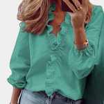 Frances™ Dames Blouse met Ruches