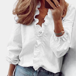 Frances™ Dames Blouse met Ruches