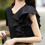 Flora™ Dames Top met Asymmetrische Ruches