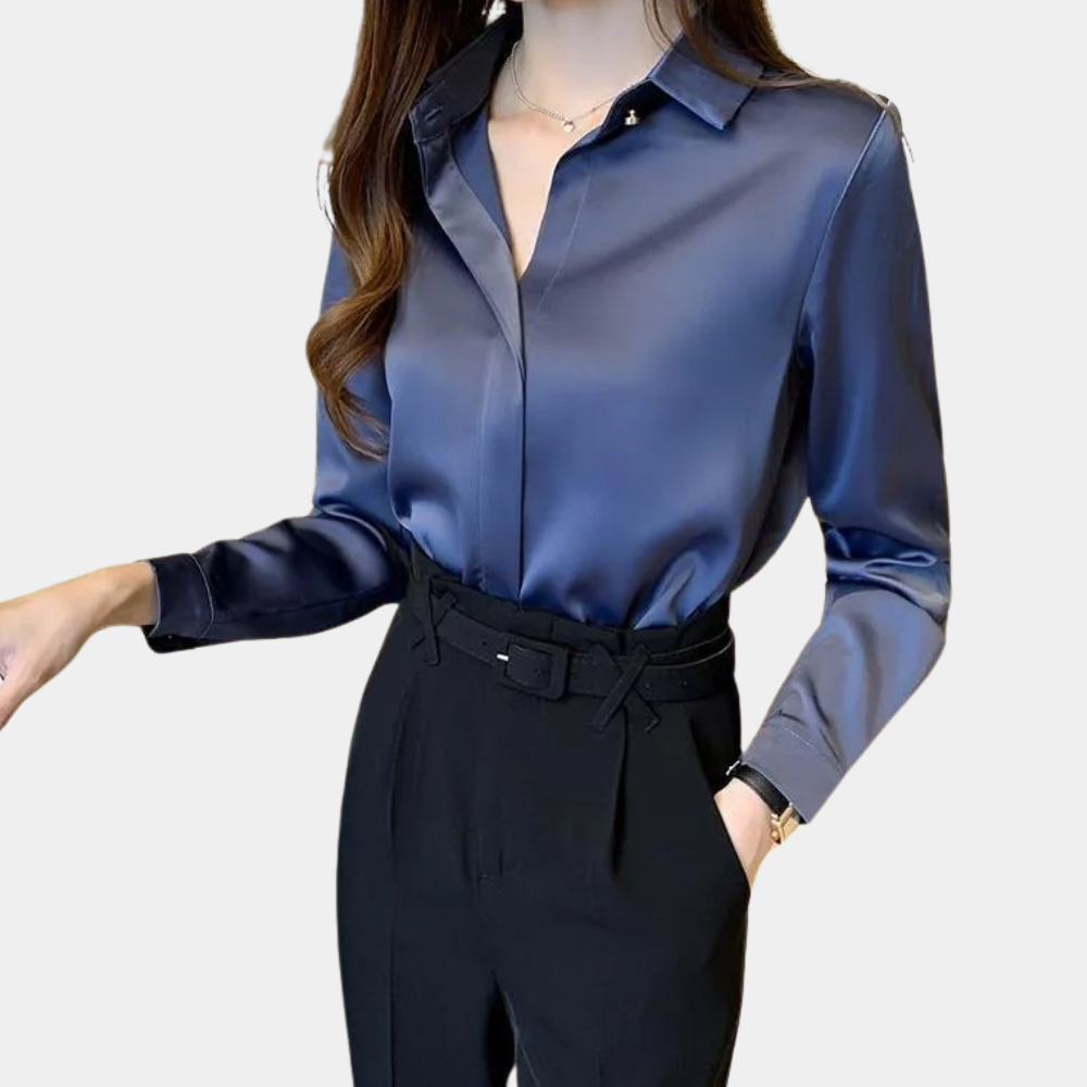 Isla™ Dames Satijnen Blouse