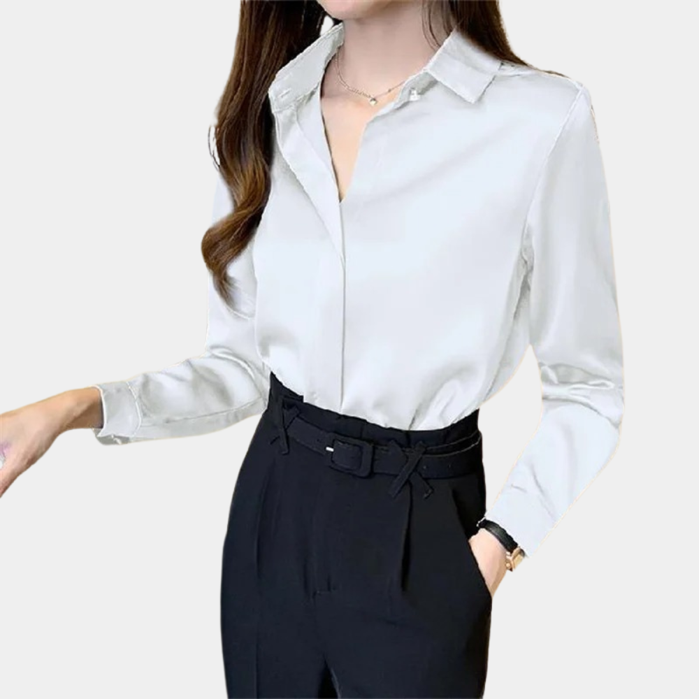 Isla™ Dames Satijnen Blouse