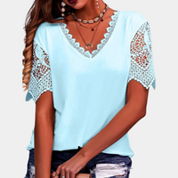 Harriet™ Dames V-Hals Top met Kantmouwen