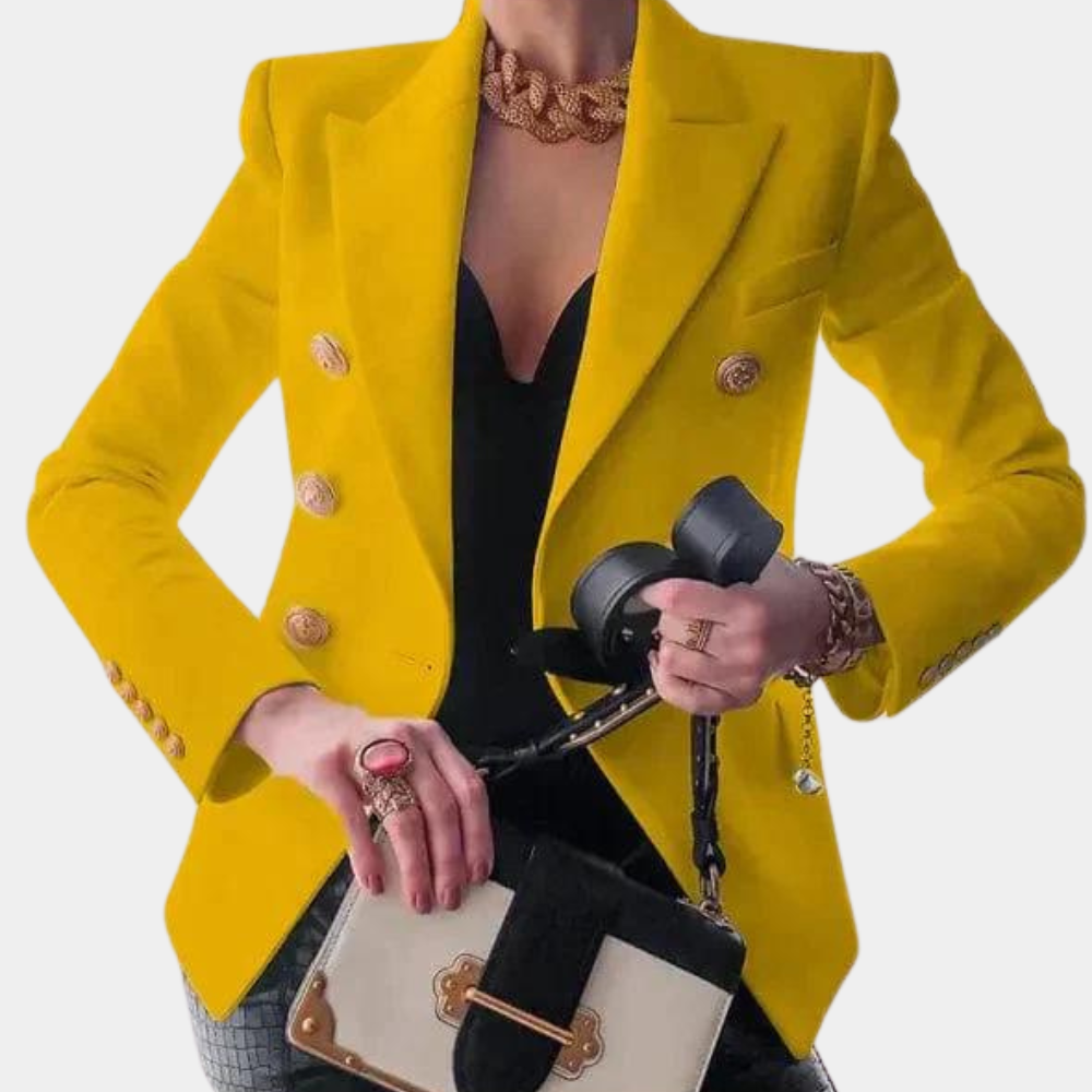 Lydia™ Dames Blazer met Goudkleurige Knopen