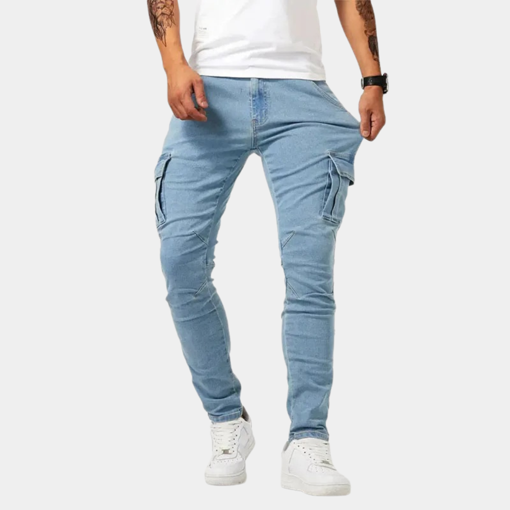 Wouter™ Heren Slim Fit Cargo Jeans