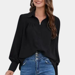 Ava™ Damesblouse met Ballonmouwen