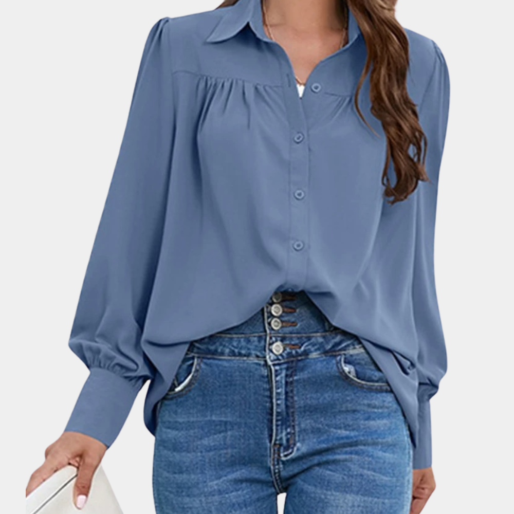 Ava™ Damesblouse met Ballonmouwen